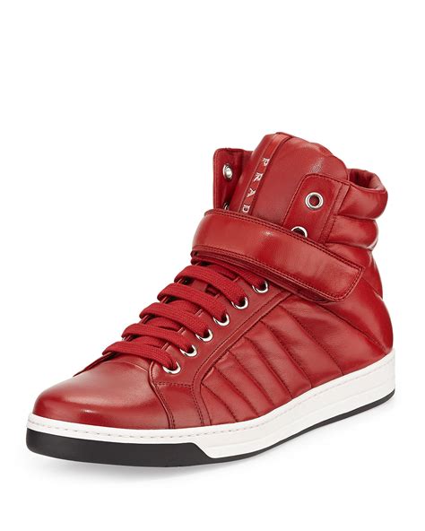 prada logo red|red high top prada.